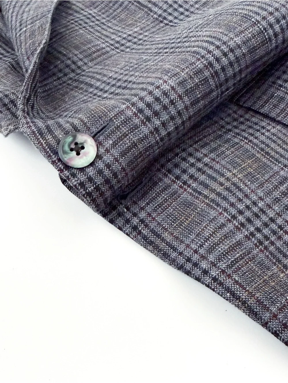 NEW Hickey Freeman Wool Silk Linen Gray Blue Plaid Blazer Sport Coat 40R Men's